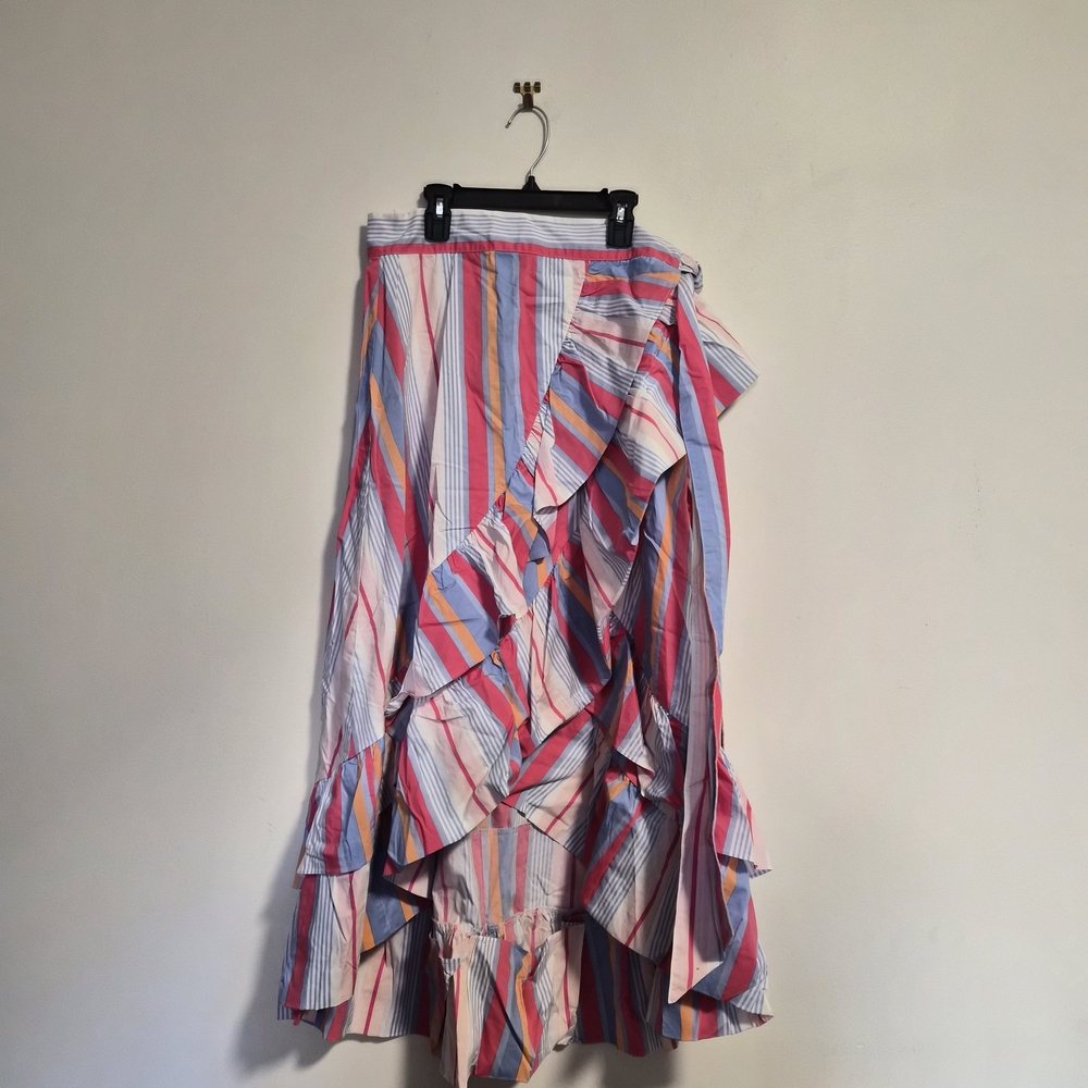 Colorful Asymmetrical Ruffle Skirt